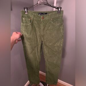 Women’s green corduroy pants size 2